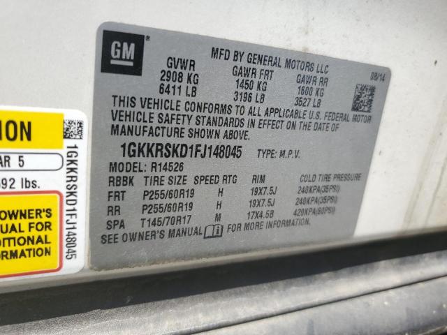 2015 GMC ACADIA SLT 1GKKRSKD1FJ148045
