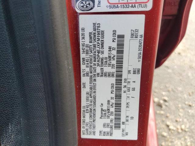 2015 FORD FIESTA SE 3FADP4EJXFM195753