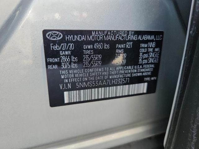 2020 HYUNDAI SANTA FE L - 5NMS53AA7LH232571