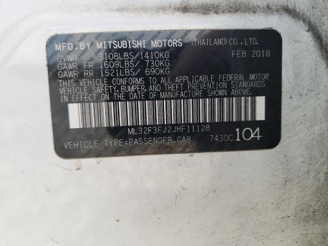 2018 MITSUBISHI MIRAGE G4 ML32F3FJ2JHF11128