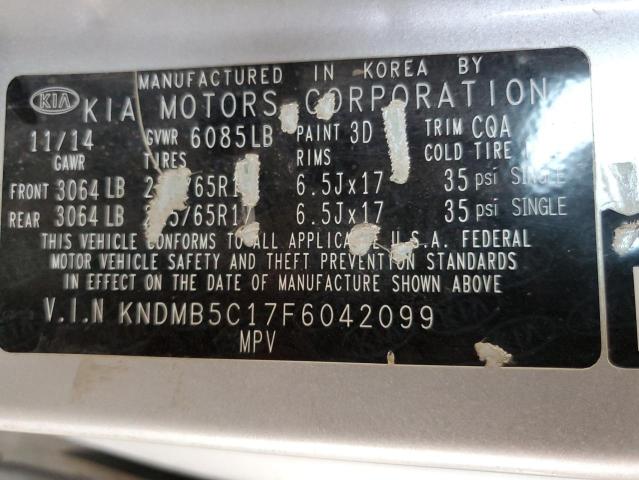 2015 KIA SEDONA LX KNDMB5C17F6042099