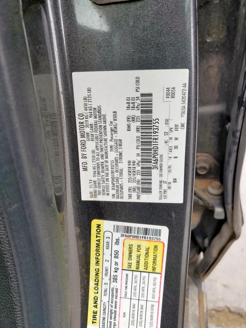 2015 FORD FUSION SE - 3FA6P0HD1FR193755