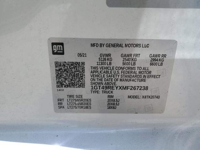 2021 GMC SIERRA K25 1GT49REYXMF267238