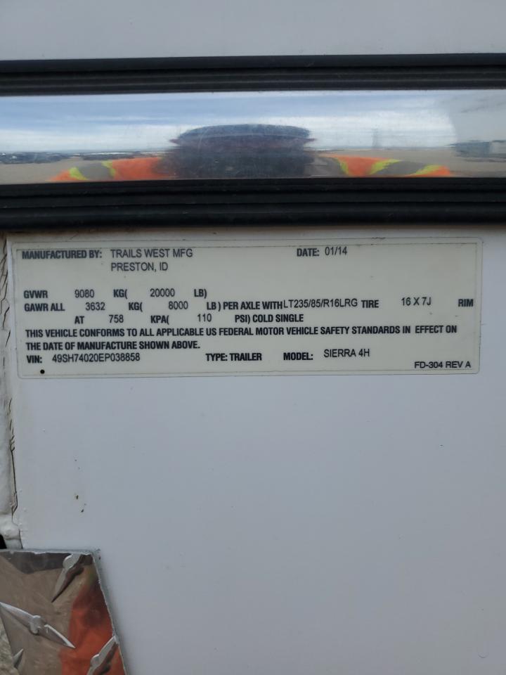 Lot #3207436158 2014 TRAILSWEST UNKNOWN