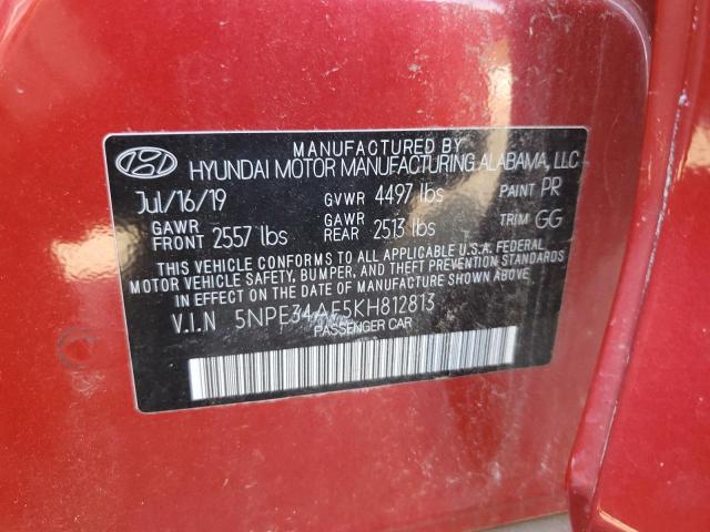2019 HYUNDAI SONATA LIM 5NPE34AF5KH812813