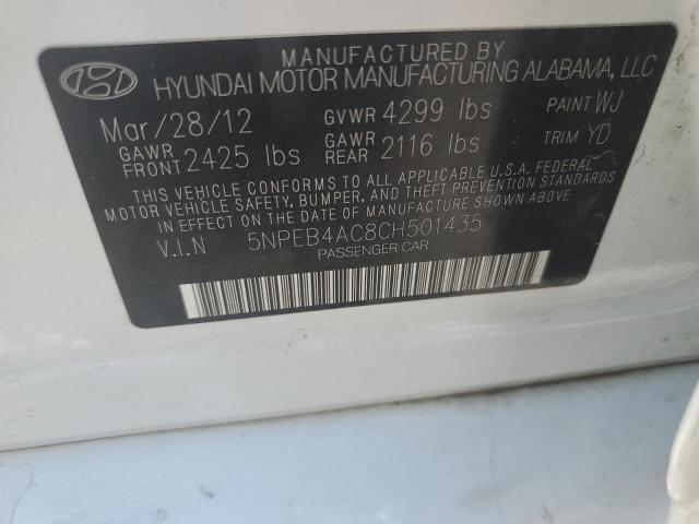 2012 HYUNDAI SONATA GLS - 5NPEB4AC8CH501435