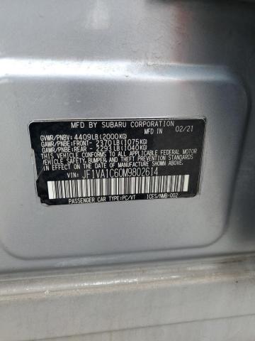 2021 SUBARU WRX PREMIU JF1VA1C60M9802614