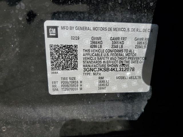 2019 CHEVROLET TRAX LS 3GNCJKSB4KL312078