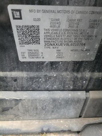 2020 CHEVROLET EQUINOX LT - 2GNAXUEV8L6210764