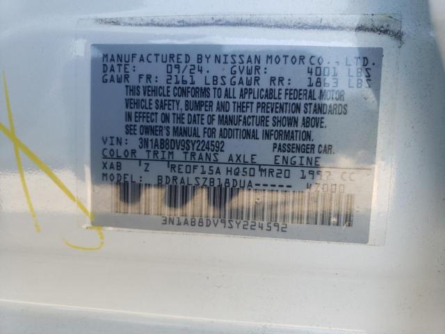 2025 NISSAN SENTRA SR 3N1AB8DV9SY224592