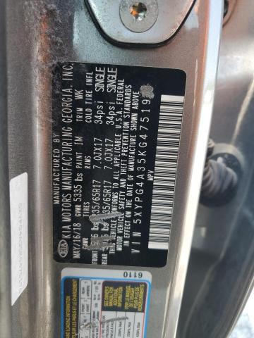 2019 KIA SORENTO L 5XYPG4A35KG475196
