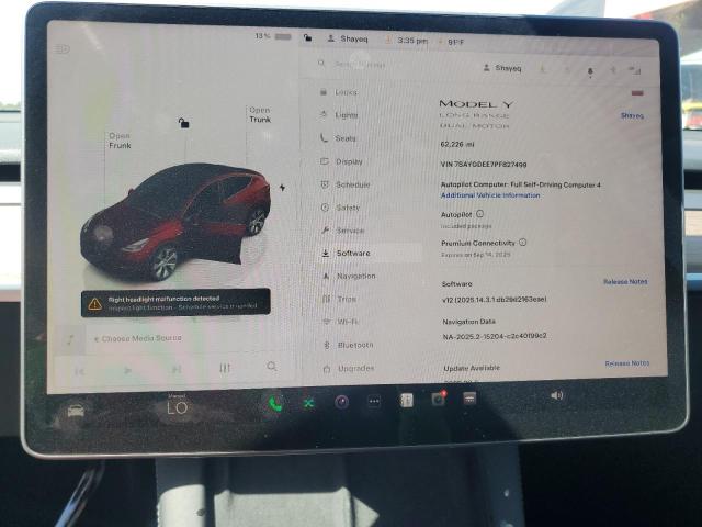 2023 TESLA MODEL Y 7SAYGDEE7PF827499