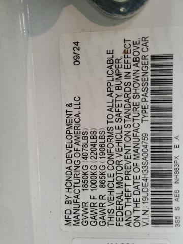 2025 ACURA INTEGRA A- 19UDE4H33SA004759