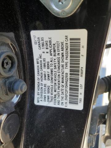 2017 HONDA CIVIC EX - 2HGFC2F70HH522959