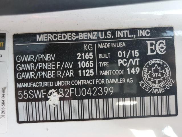 2015 MERCEDES-BENZ C 300 4MAT 55SWF4KB2FU042399