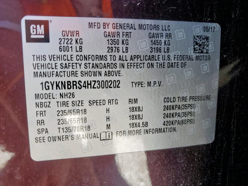 2017 CADILLAC XT5 LUXURY - 1GYKNBRS4HZ300202