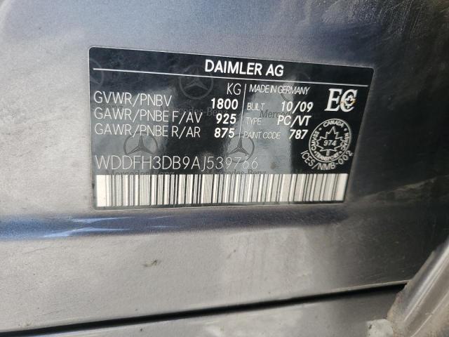 2010 MERCEDES-BENZ B200 - WDDFH3DB9AJ539766