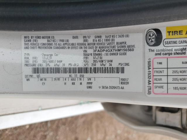 2017 FORD FIESTA ST 3FADP4GX7HM156560