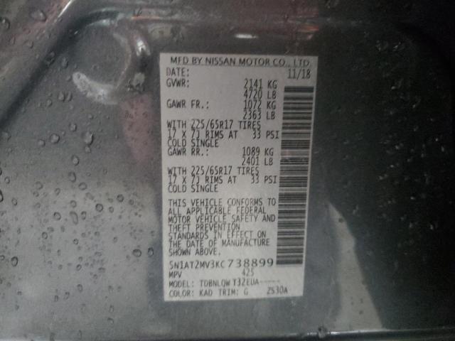 2019 NISSAN ROGUE S - 5N1AT2MV3KC738899