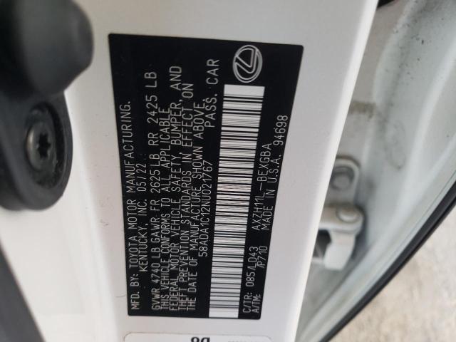 2022 LEXUS E5 300 58ADA1C12NU021767