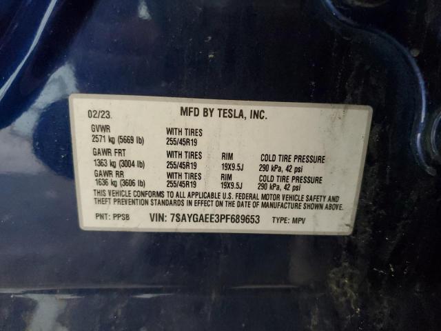2023 TESLA MODEL Y - 7SAYGAEE3PF689653