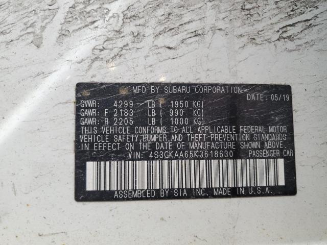 2019 SUBARU IMPREZA 4S3GKAA65K3618630