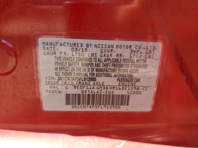 2015 NISSAN VERSA S - 3N1CN7AP5FL913905