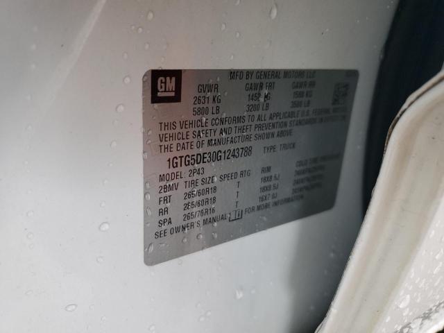 2016 GMC CANYON SLT 1GTG5DE30G1243788