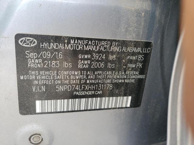 2017 HYUNDAI ELANTRA SE - 5NPD74LFXHH131178