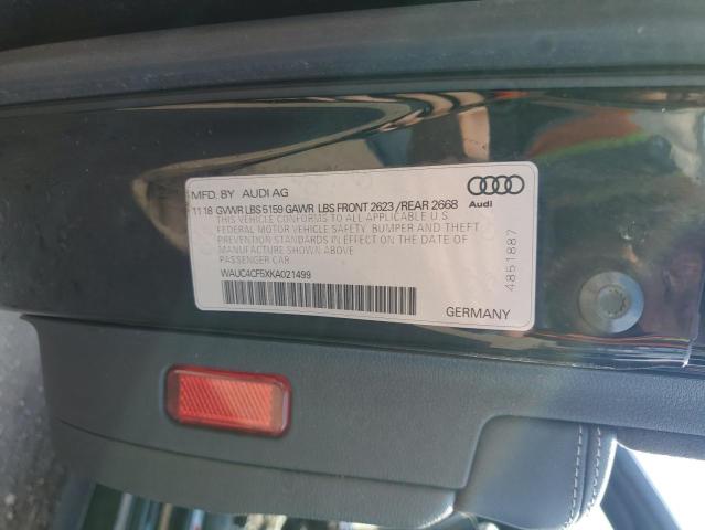 2019 AUDI S5 PRESTIG WAUC4CF5XKA021499