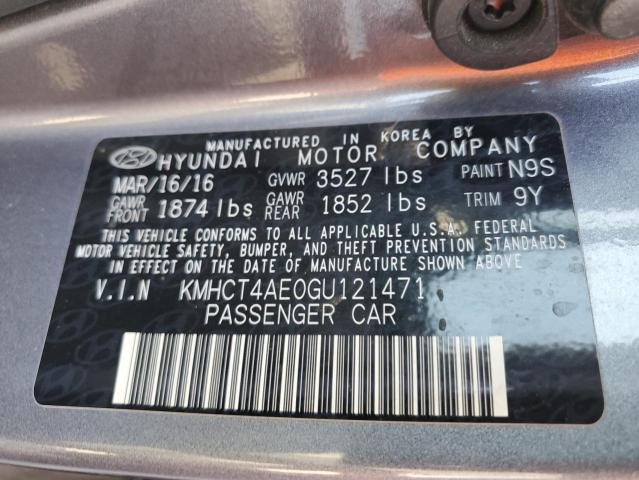 2016 HYUNDAI ACCENT SE KMHCT4AE0GU121471