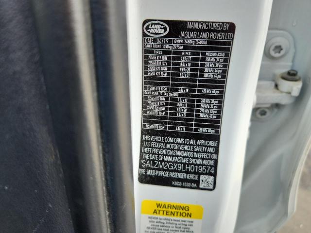 2020 LAND ROVER RANGE ROVE - SALZM2GX9LH019574