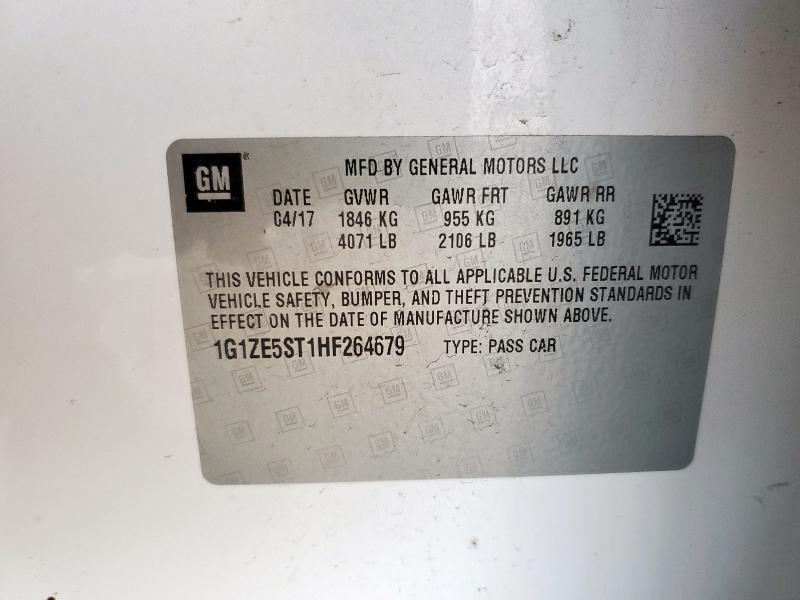 2017 CHEVROLET MALIBU LT 1G1ZE5ST1HF264679