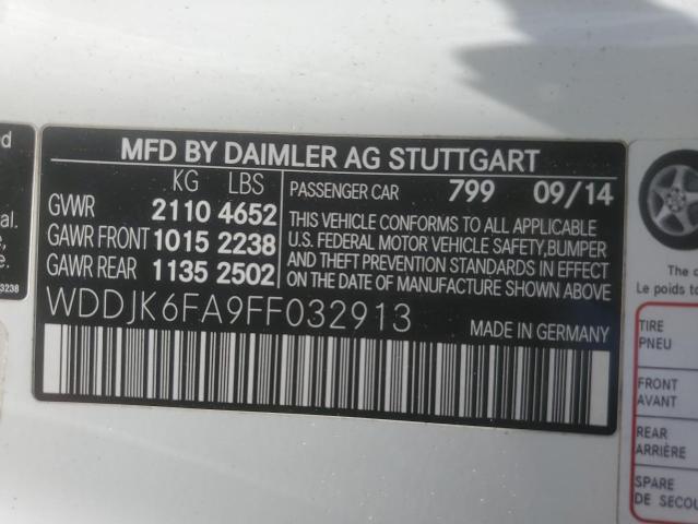 2015 MERCEDES-BENZ SL 400 WDDJK6FA9FF032913