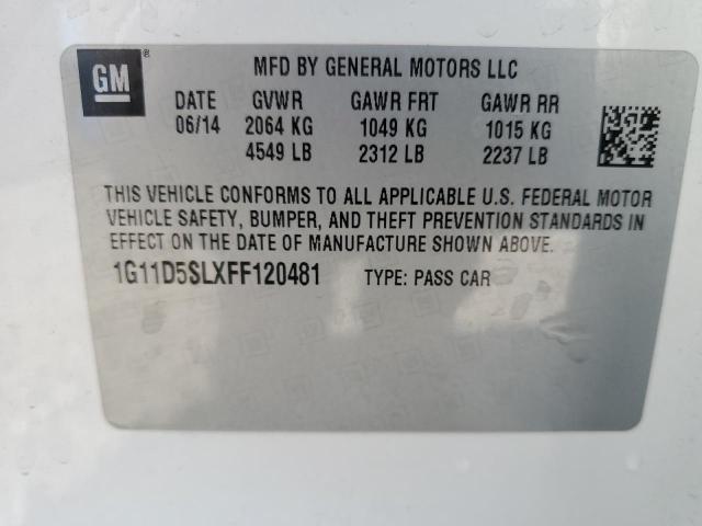 2015 CHEVROLET MALIBU 2LT 1G11D5SLXFF120481