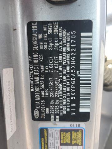 2017 KIA SORENTO LX - 5XYPGDA5XHG221705
