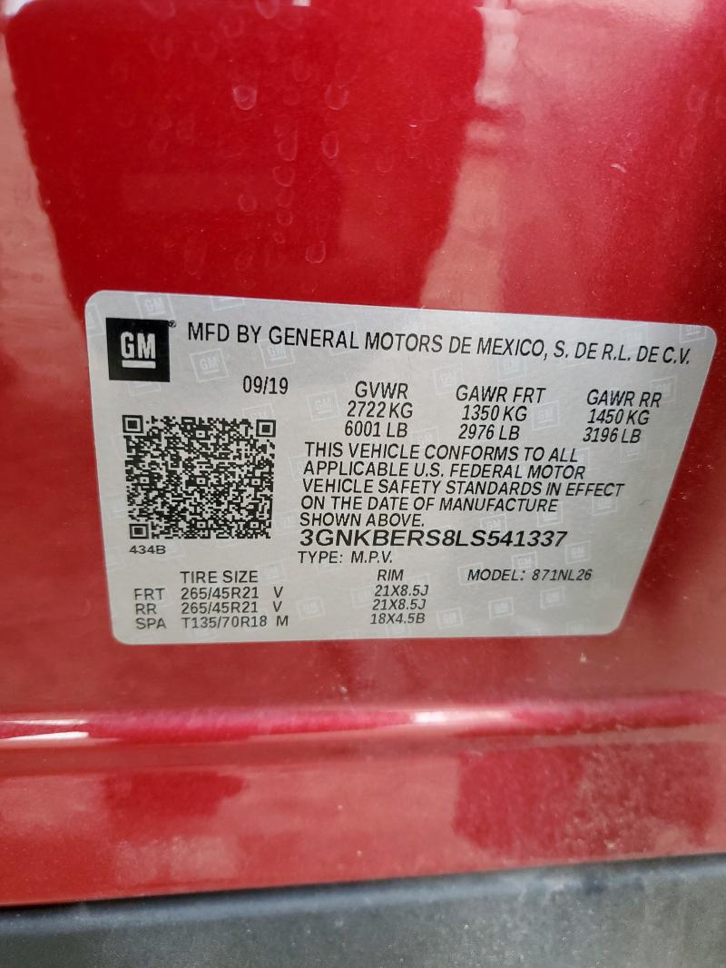 2020 CHEVROLET BLAZER RS 3GNKBERS8LS541337