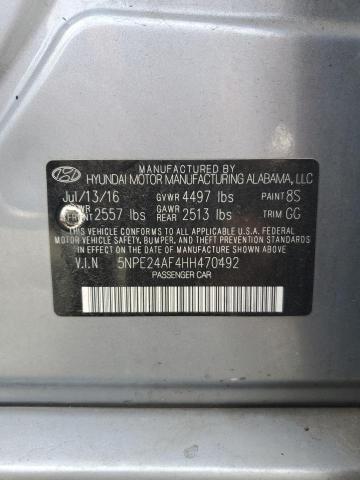 2017 HYUNDAI SONATA SE 5NPE24AF4HH470492