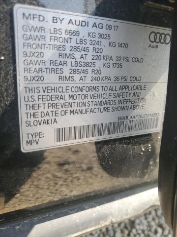 2018 AUDI Q7 PREMIUM WA1LAAF70JD014652