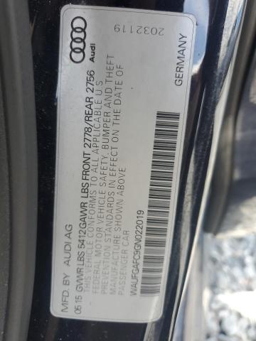 2016 AUDI A6 PREMIUM WAUFGAFC9GN022019