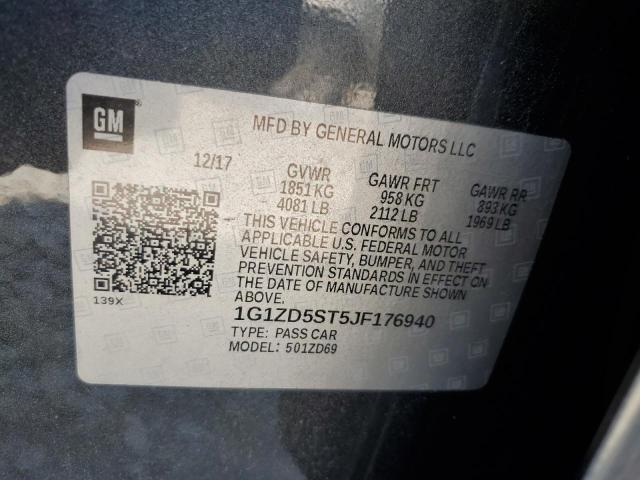 2018 CHEVROLET MALIBU LT - 1G1ZD5ST5JF176940