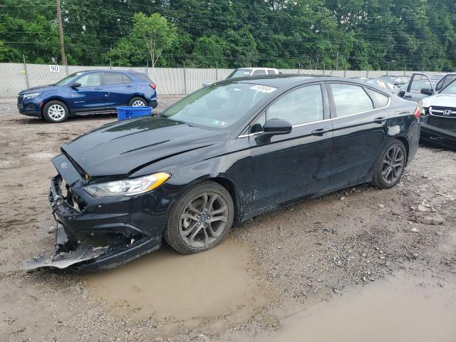 FORD FUSION SE 2018 black  gas 3FA6P0H73JR189824 photo #1