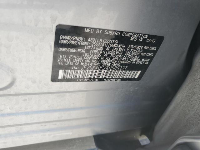 2019 SUBARU FORESTER L JF2SKAUC2KH585327
