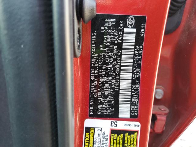 2019 TOYOTA CAMRY XSE 4T1B61HKXKU284148