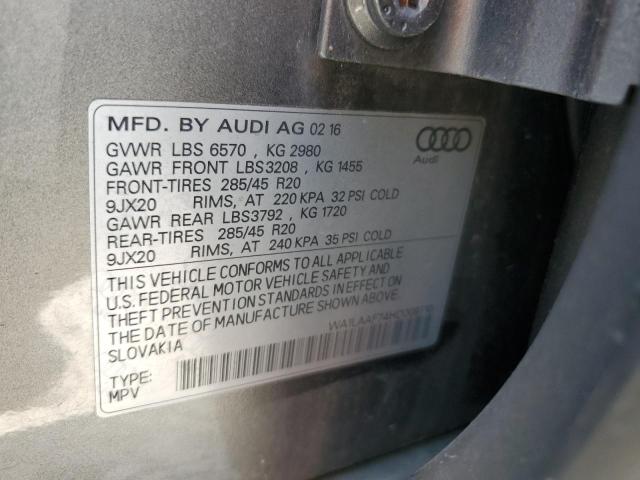 2017 AUDI Q7 PREMIUM PLUS WA1LAAF74HD009710