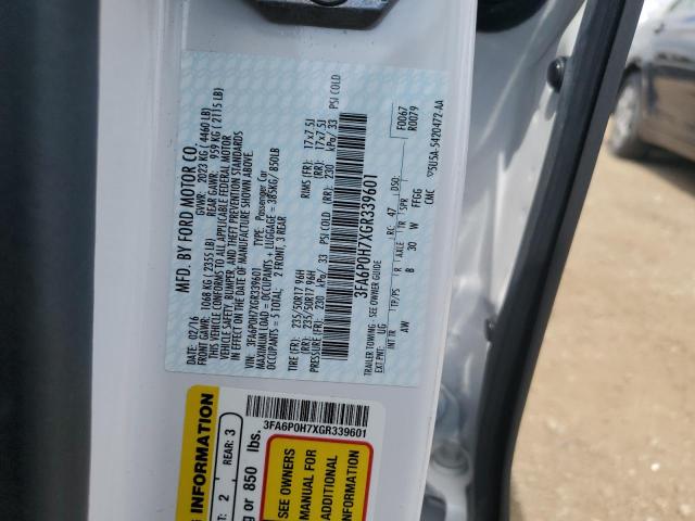 2016 FORD FUSION SE 3FA6P0H7XGR339601