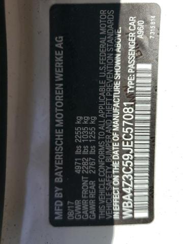 2018 BMW 430XI WBA4Z3C59JEC57081