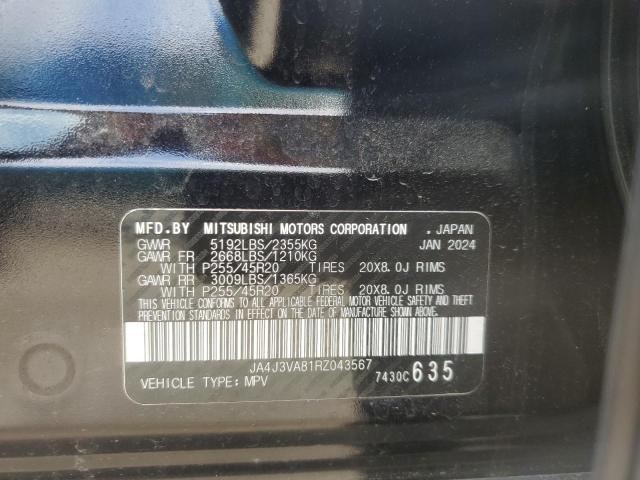 2024 MITSUBISHI OUTLANDER - JA4J3VA81RZ043567