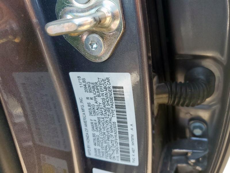 2019 HONDA ACCORD TOU - 1HGCV2F91KA003035