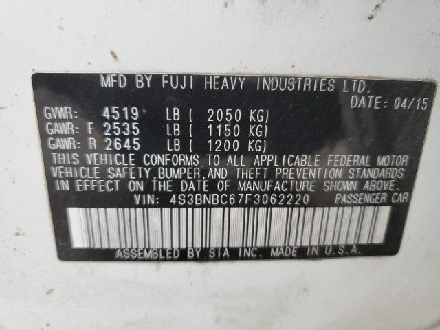 2015 SUBARU LEGACY 2.5 - 4S3BNBC67F3062220